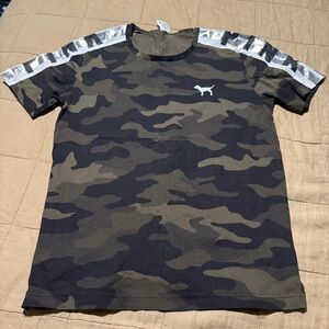 Vintage PINK Victoria's Secret Camo Tee, Size Small